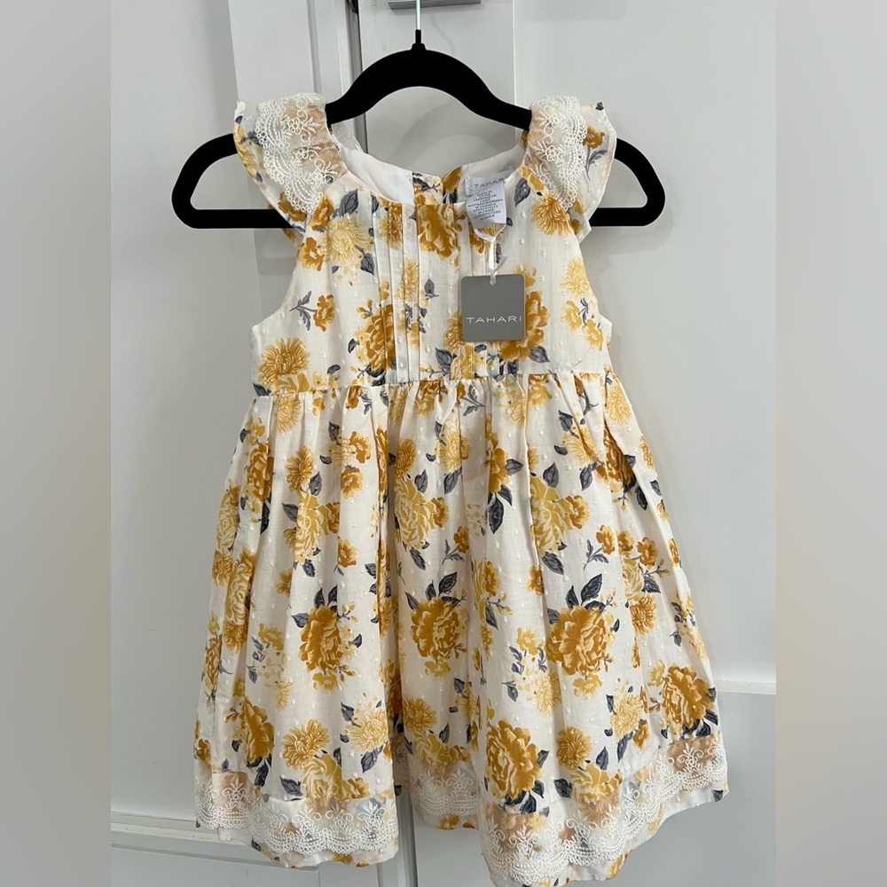 Tahari Floral Lace Trim Dress – 4T (NWT)